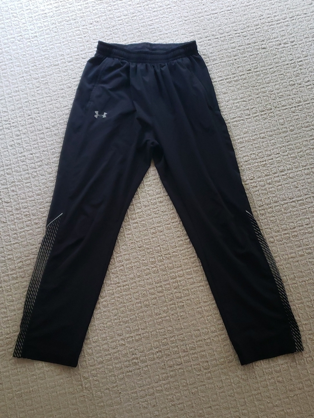 Under Armour Black Men's Performance Track Pants with Reflective Accents